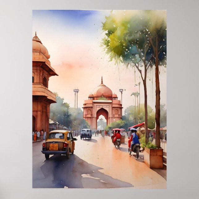 Poster arte em aquarela de Deli (Frente)