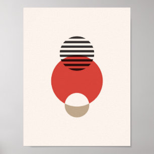 Poster Arte em Circlet Geométrica Abstrato escandinava