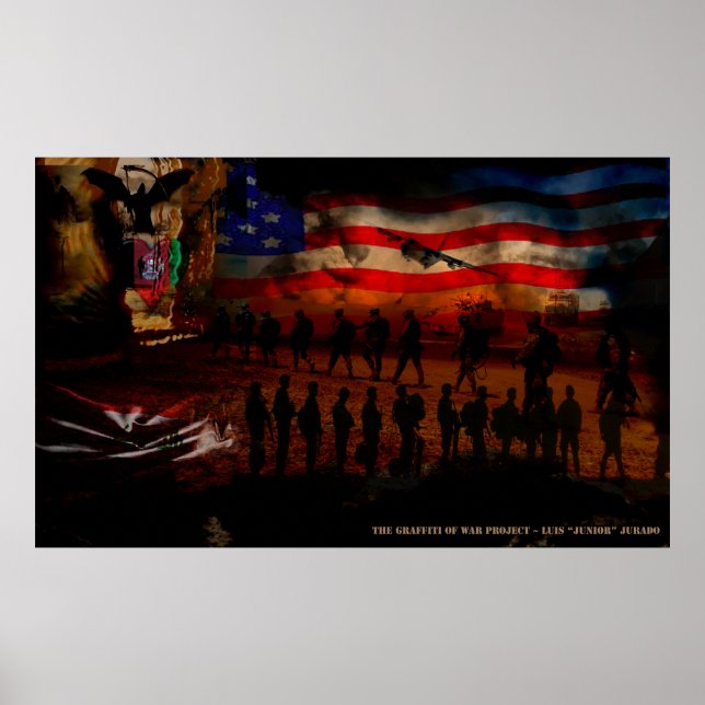 Poster Arte em Conflito - Desenhada por Luis Jurado, Jr (Frente)