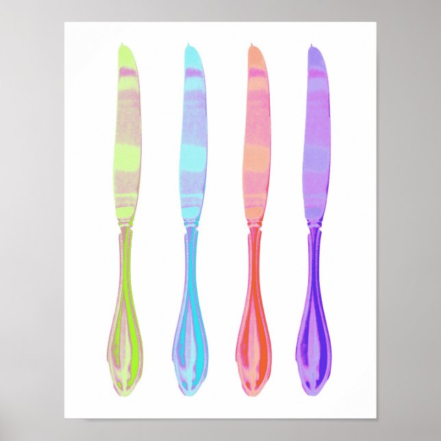 Poster Arte em cozinha de quatro knives (Frente)