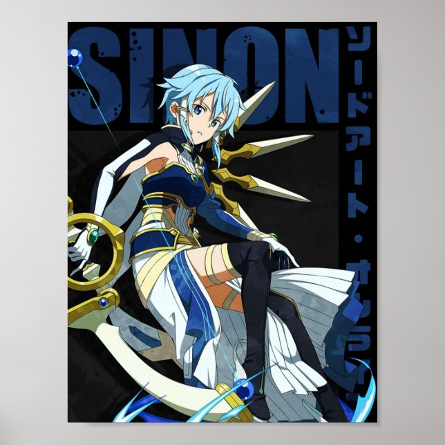Poster Arte em Espada Online Asada Shino Sinon (Frente)