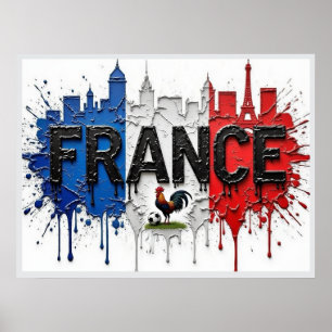 Poster Arte em Estilo de Pintura a Óleo da Cidade do Fute