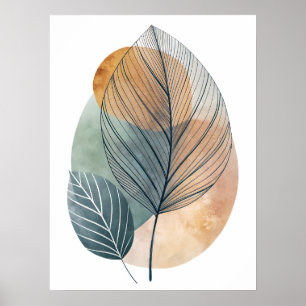 Poster Arte em linha rosa Abstrato: Caminhos Selvagens