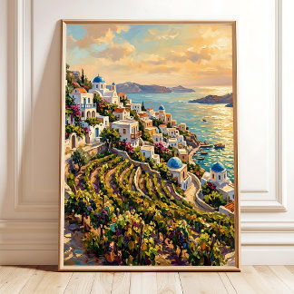 Poster Arte em Tela de Campo Impressionista