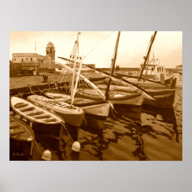 Poster Arte em veleiro náutico (Frente)