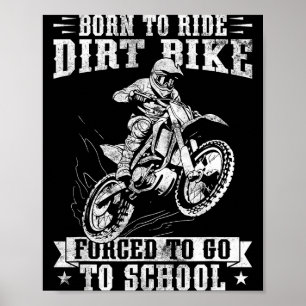 Poster Arte engraçada de bicicleta de terra para meninos 