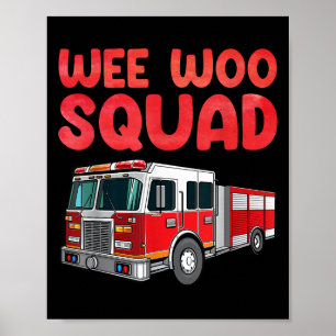 Poster Arte Engraçada De Bombeiros Para Crianças Mulheres