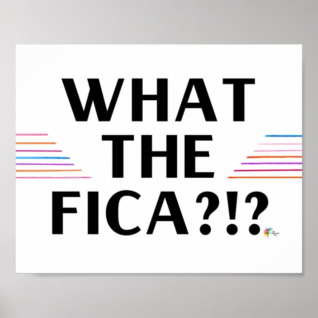 Poster Arte engraçada de cartaz de folha de pagamento O q (Frente)