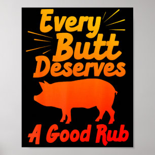Poster Arte engraçada de churrasco para homens e mulheres