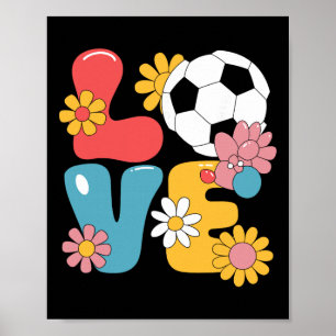 Poster Arte engraçada de futebol para mulheres, jogadoras