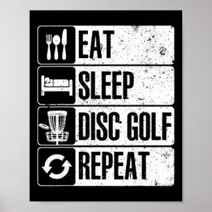 Poster Arte engraçada de golfe de disco para homens e mul