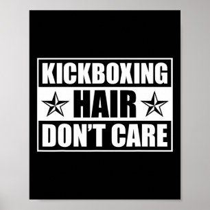 Poster Arte engraçada de Kickboxing para homens e mulhere