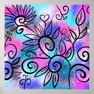 Poster Arte engraçada de pássaros