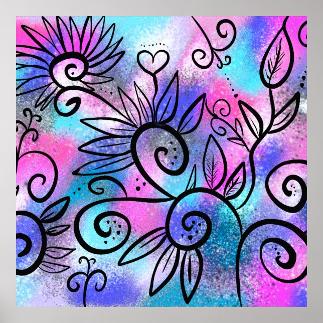 Poster Arte engraçada de pássaros (Frente)