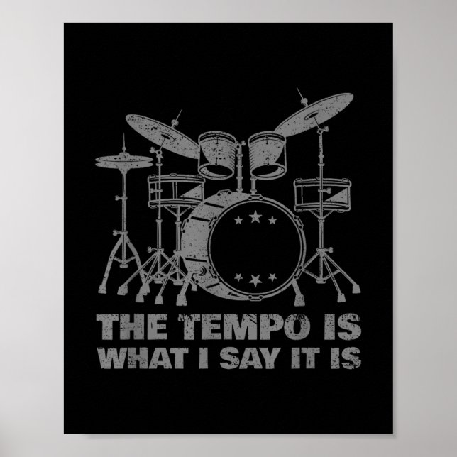 Poster Arte Engraçada Para Homens Drumline Drumline Set (Frente)