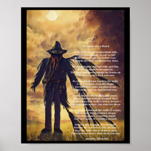Poster Arte escarlate escura e poema