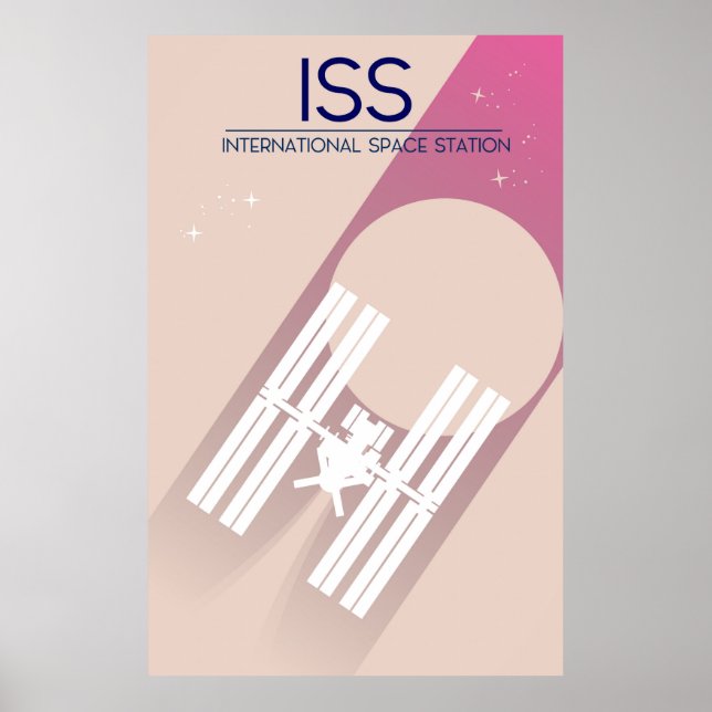 Poster Arte espacial da Estação Espacial Internacional. (Frente)