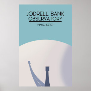 Poster Arte espacial do Observatório Jodrell Bank.