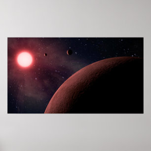 Poster Arte Espacial dos Planetas de Alienígena da Estre