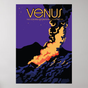 Poster Arte espacial Planeta Vênus