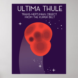 Poster Arte espacial Ultima Thule Keiper Belt
