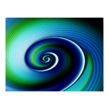 Arte Espiral Verde Verde Fractal Abstrato