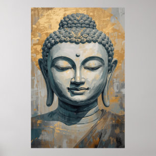Poster Arte Espiritual da Parede de Gautam Buddha