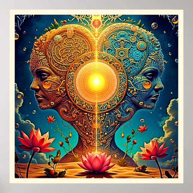 Poster Arte espiritual despertando (Frente)