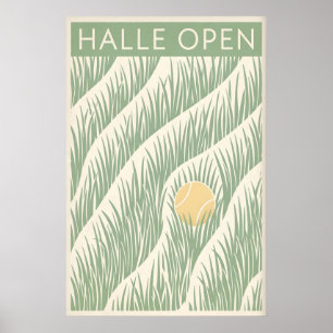 Poster Arte Esportiva de Tênis de Grama da Halle Open