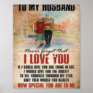 Poster Arte Esposa Para Meu Marido Nunca Esquecer