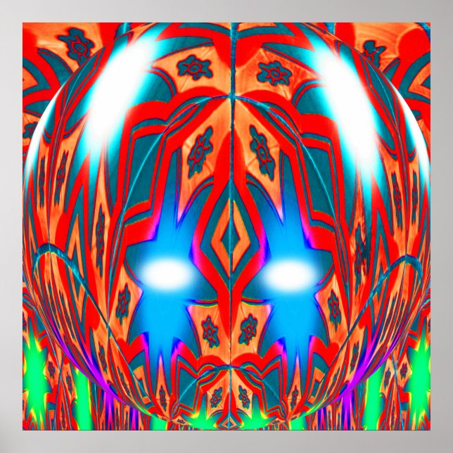 Poster Arte estelar azul estiva (Frente)