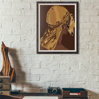 Poster Arte estética Homem negro com trabalho de arte de