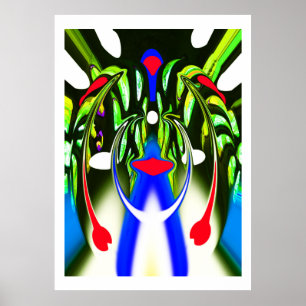 Poster Arte estrangeira do formulário de vida vegetal