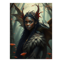 Pôster Arte Fada De Dragão Brilhante