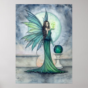 Poster Arte Fantasia de Fada Índigo e Jade Molly Harrison