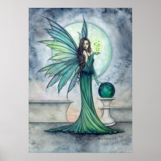 Poster Arte Fantasia de Fada Índigo e Jade Molly Harrison