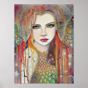 Poster Arte Fantasia Mulher Cigana Bonita