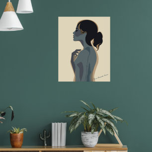Poster Arte feminina minimalista elegante - Muro de Boho