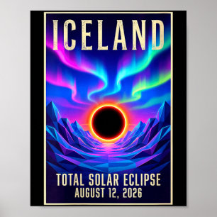 Poster Arte Feminino Eclipse Solar 2026 Totalidade 12 de
