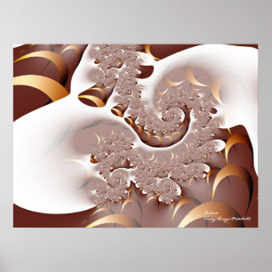 Poster Arte fina abstrata legal do Fractal de Crema