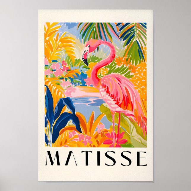 Poster Arte Flamingo Rosa, Henri Matisse Poster, Do (Frente)