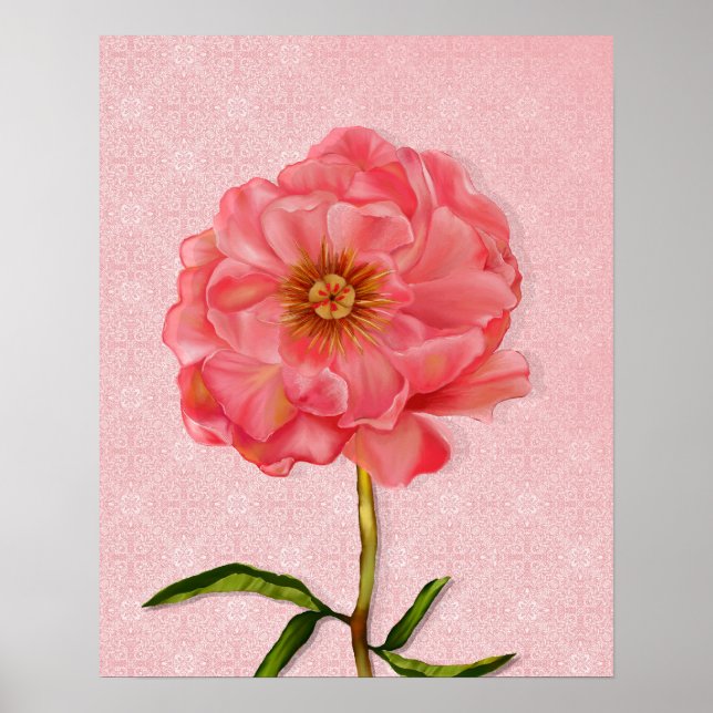 Poster Arte Flor Rosa Bonito Flor (Frente)