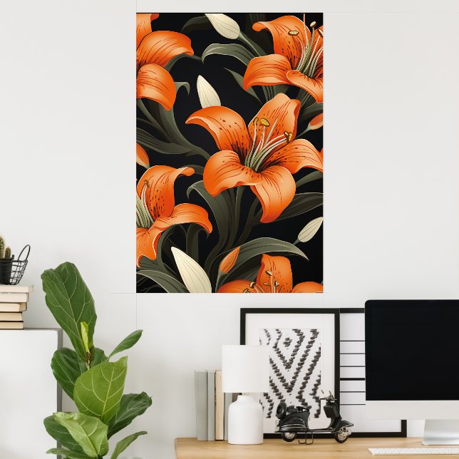 POSTER ARTE FLORAL #1 (Escritório em casa)