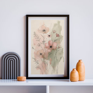 Poster Arte Floral Abstrata Moderna II
