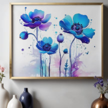 Arte Floral Abstrata Moderna, Pintura Contemporâne