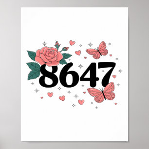 Poster Arte Floral Anti-trump Retro Presidente