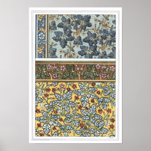 Pôster Arte Floral Antiga Moderna Flores de Gerânio Selva