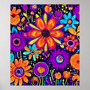 Poster Arte Floral Assustadora
