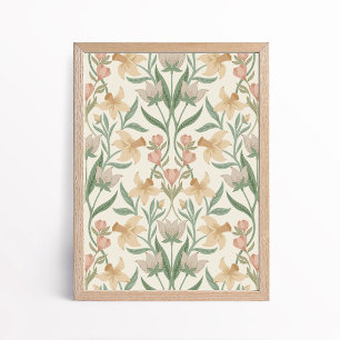 Poster Arte floral botânica de artes e ofícios da primave
