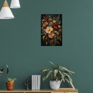 Poster Arte Floral Botânica de Flores Silvestres Vintage